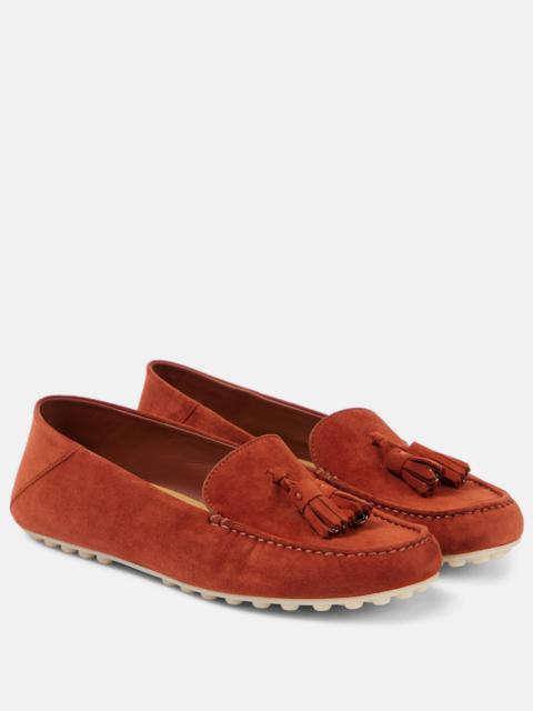 Dot Sole Walk suede moccasins