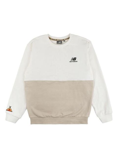 New Balance New Balance x JHI Crossover Printing Colorblock Casual Round Neck Pullover White NCA89063-IV