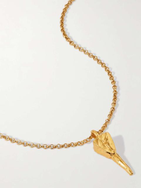 ALIGHIERI The Mark Of The Future recycled gold-plated necklace Gold