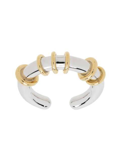 We11done Silver & Gold Hoop Ring