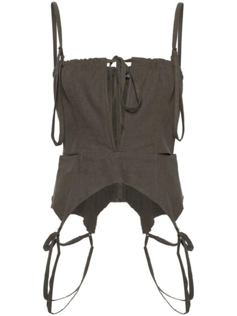ELENA VELEZ cut-out corset top
