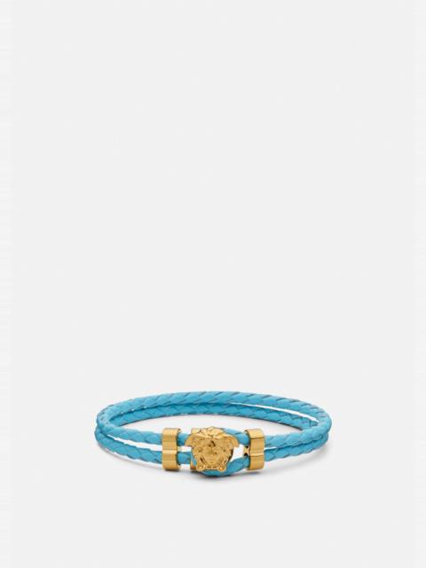 VERSACE Medusa Braided Leather Bracelet