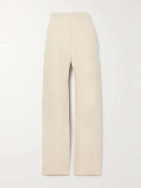 Crepe straight-leg pants