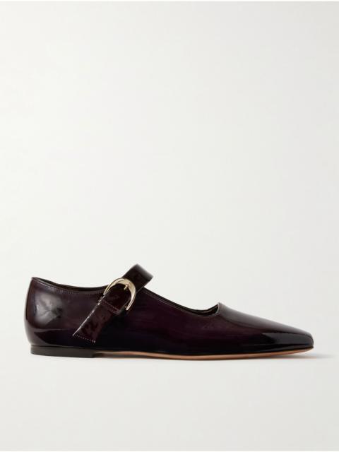 Emme Parsons Tramonto patent-leather Mary Jane ballet flats Burgundy