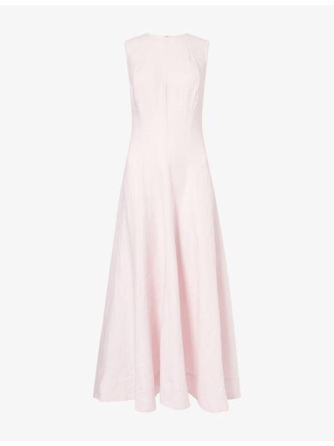 Reformation Cecilia Sleeveless Linen Midi Dress