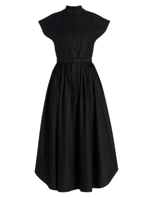 ADAM LIPPES Women's Genevieve Cotton Poplin Shirtdress - Black