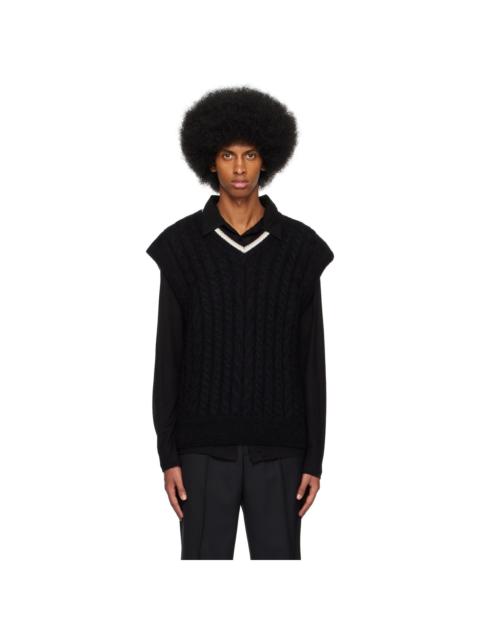 FILIPPA K Black Braided Vest