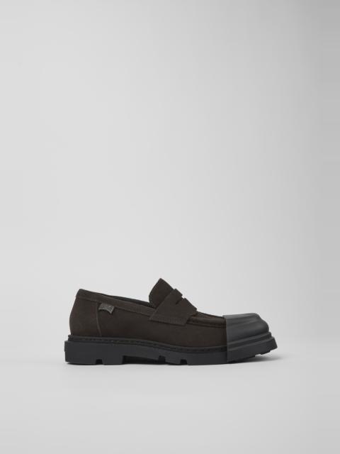 CAMPER Junction Gray Nubuck Loafer for Women
