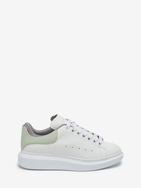 Alexander McQueen Women's Oversized Sneaker in White/mint/cement