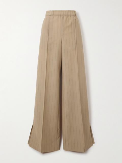 Jil Sander Pinstriped Wool And Mohair-blend Straight-leg Pants