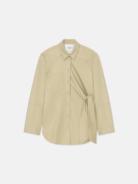 Nanushka Belted Okobor™ Alt-Leather Shirt