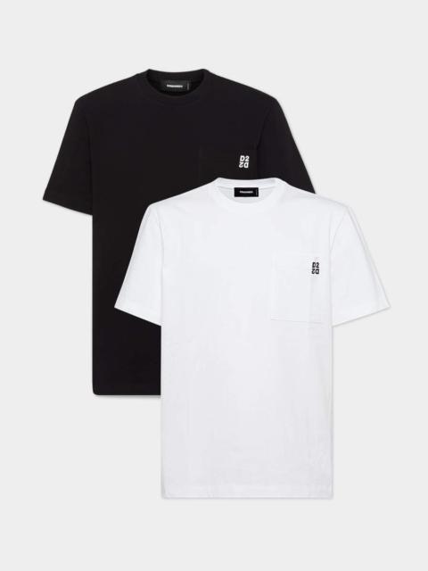 DSQUARED2 TWIN PACK - REGULAR FIT T-SHIRT
