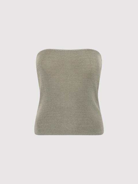 ST. AGNI 90s Strapless Knit Top - Shadow
