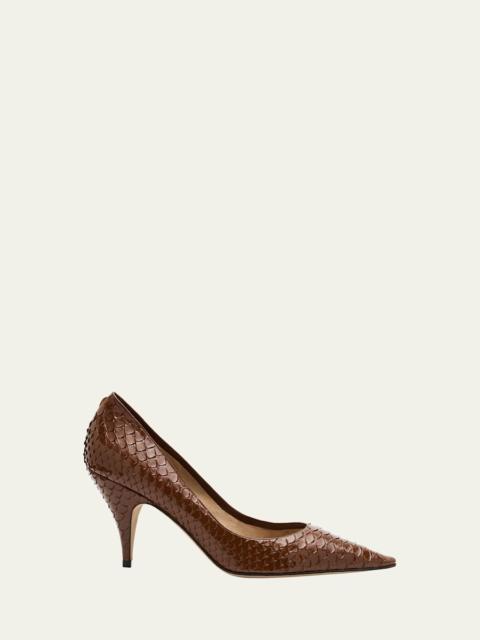 The Row Liisa Python Stiletto Pumps