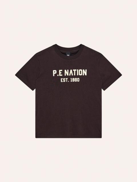 P.E NATION INFINITY RELAXED TEE IN BLACK BEAN