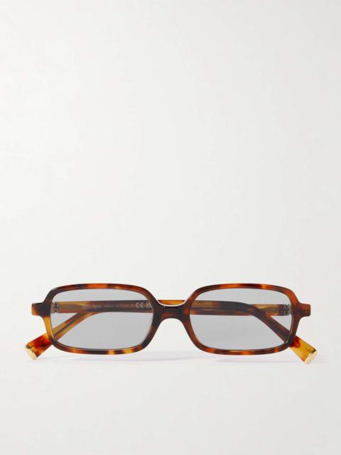 Rectangular-frame tortoiseshell acetate sunglasses Tortoiseshell