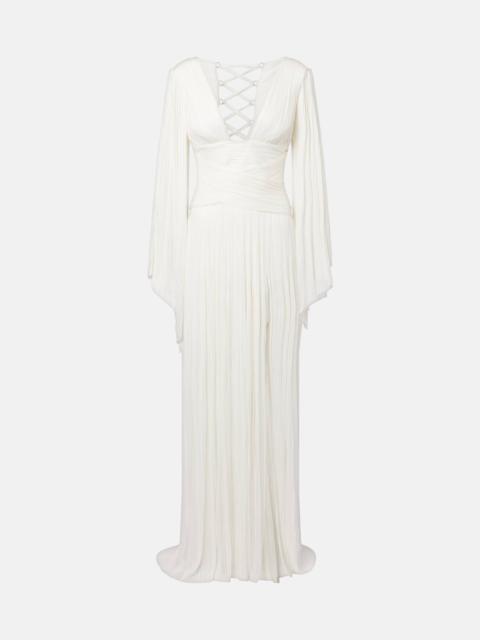 MARIA LUCIA HOHAN Alana B plissé silk maxi dress