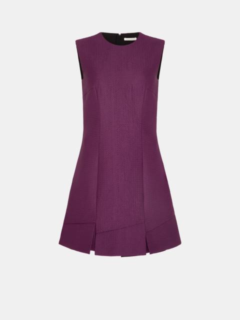 EMILIA WICKSTEAD Petronella Dress In Plum Needle Punch Satin