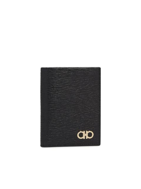 Gancini-plaque leather wallet