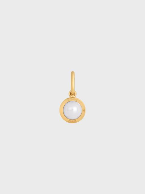 CELINE Celine Charms Pearl in Resin Pearl and Brass with Gold Finish
