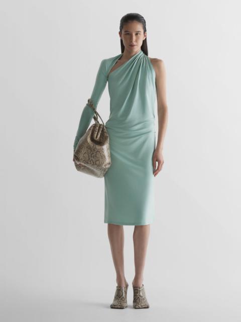 MUGLER Draped jersey loop dress