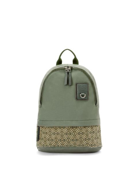 Loewe Round Slim Backpack in canvas and Anagram jacquard