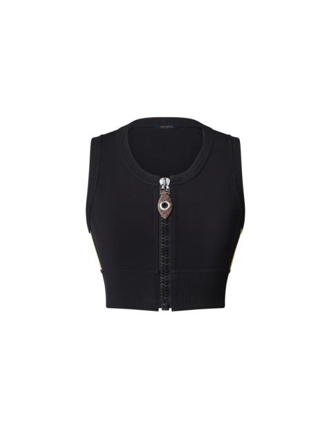 Louis Vuitton Technical Jersey Zip-Up Sports Bra