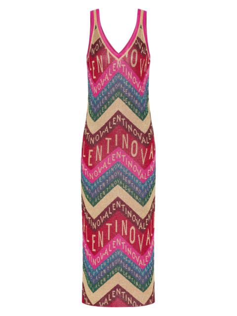 Valentino Women's Chevron Lurex Dress - Multicolor