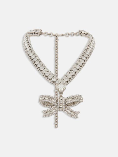Alessandra Rich CRYSTAL NECKLACE WITH BOW