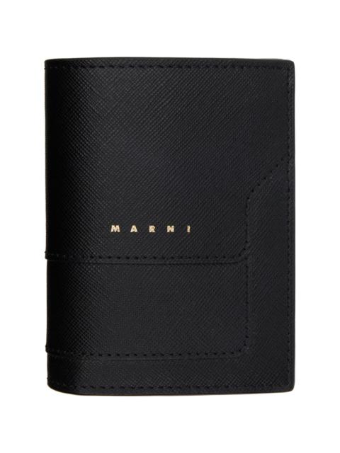 Marni Black Saffiano Leather Bi-Fold Wallet