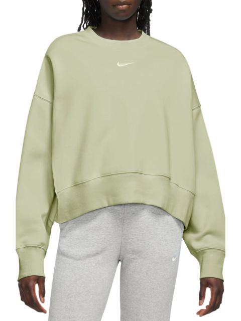 Phoenix Fleece Crewneck Sweatshirt in Olive Aura/Sail