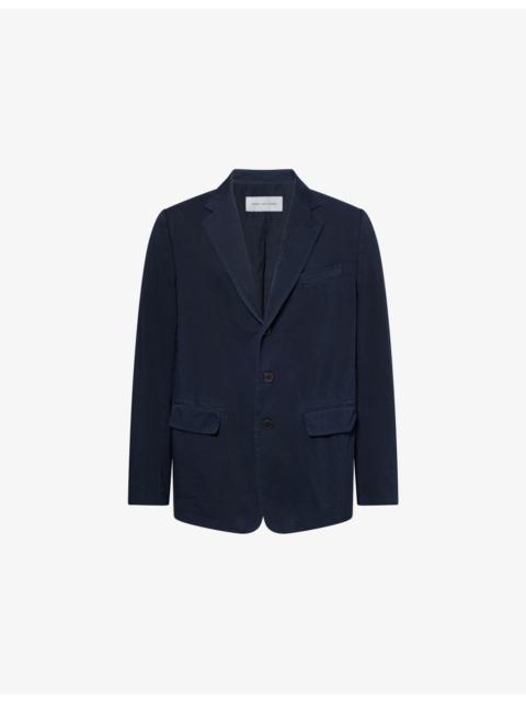 Dries Van Noten Twill Notch-Lapels Cotton-Poplin Blazer