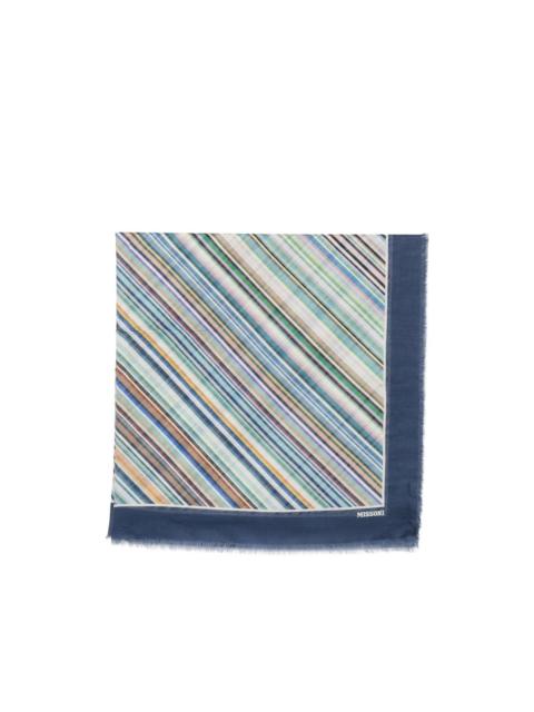 Missoni diagonal-stripe fringed scarf