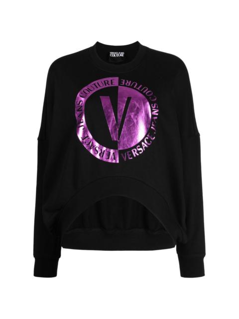 VERSACE JEANS COUTURE logo-print cotton sweatshirt