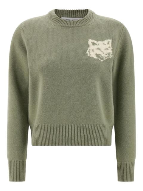 Maison Kitsuné contrast fox head sweater