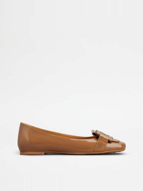 KATE BALLERINAS IN LEATHER - BROWN