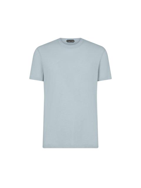 TOM FORD COTTON BLEND MELANGE CREW NECK T-SHIRT