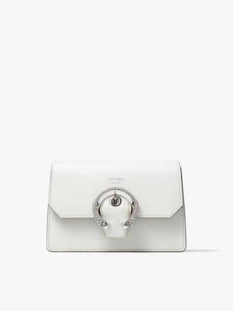 JIMMY CHOO Madeline Crossbody
Latte Goat Leather Crossbody Bag with Swarovski Crystal Buckle