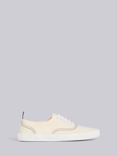 Thom Browne Natural Cotton Canvas Heritage Sneaker