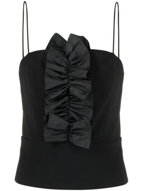 PINKO ruffled-trim spaghetti-strap top