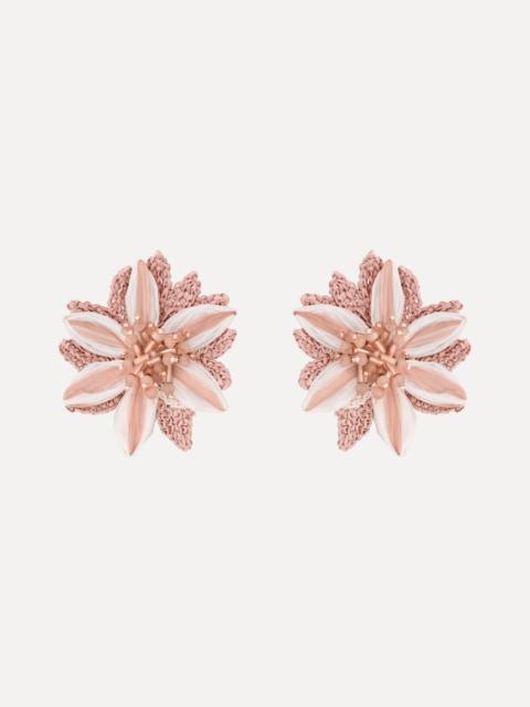 Oscar de la Renta BEADED LILY EARRINGS