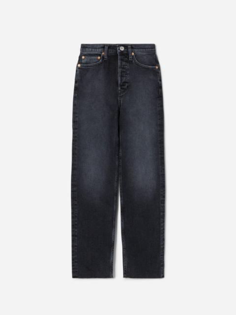 RE/DONE Comfort Stretch High Rise Stove Pipe - Washed Noir
