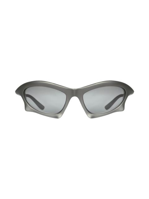 BALENCIAGA Bat Rectangle Sunglasses in Silver