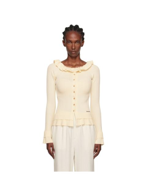 Holzweiler Beige Ripple Cardigan