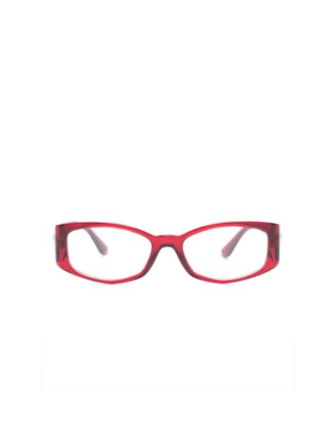 VERSACE Medusa-plaque rectangle-frame glasses