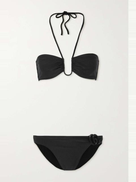 GUCCI Embellished halterneck bikini