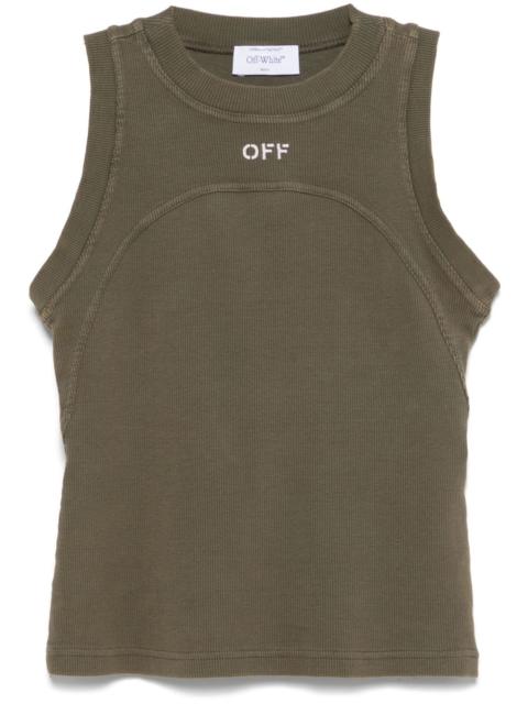 Off-White ribbed tank top