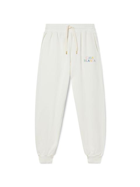 Stacked Logo Embroidered Sweatpants