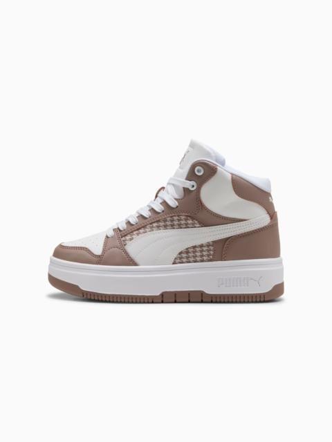 PUMA Rebound Femme Houndstooth Women's Mid-Top Sneakers