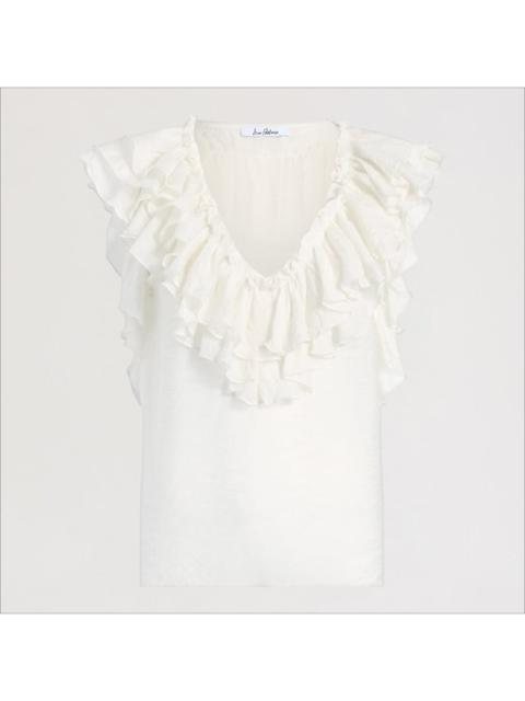 Sam Edelman V-Neck Ruffle Tank